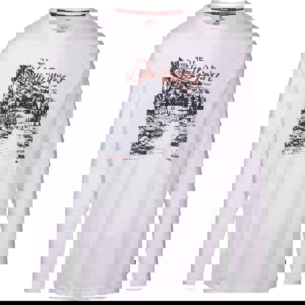 Trespass Mens Chira Printed Long-Sleeved T-Shirt - White