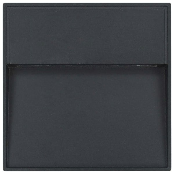 Berkfield Outdoor LED Wall Lights 2 pcs 3 W Black Square