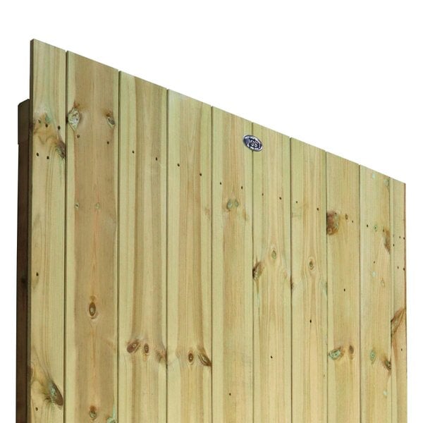 Premier Garden Supplies Flat Top Wooden Garden Gate H:6ft x W:2.5-4.5ft Tongue & Groove Fully Framed Door Heavy Duty Treated Entrance - Wooden Garden Gate - Pressure Treated (Tanalised) - Height: 6ft (180cm) x Width: 105cm