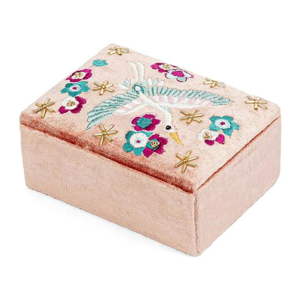 Pia Wings of Fortune Blush Velvet Jewellery Box