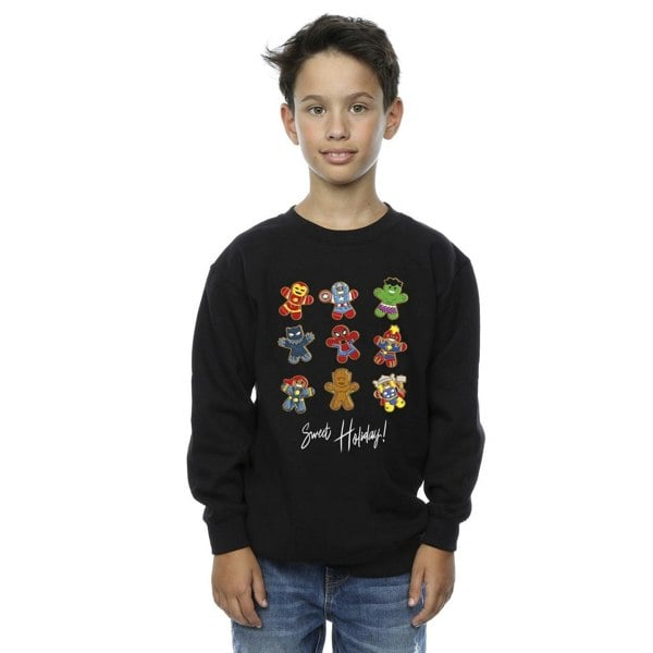 Marvel Boys Gingerbread Avengers Sweatshirt - Black