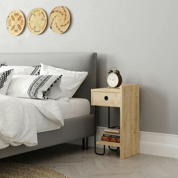 Decortie Sirius Modern Bedside Table Right Module Width 32cm