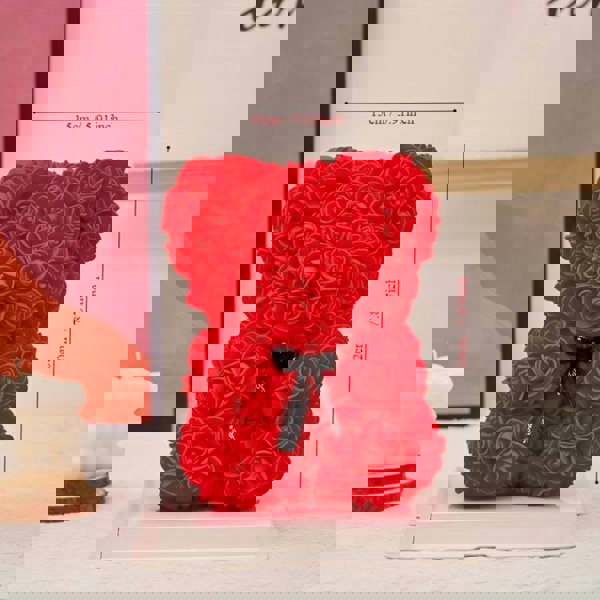 smartbies Rose Bear With Ribbon Rose Petals Teddy Bear Romantic Rose Petal Gift for Women