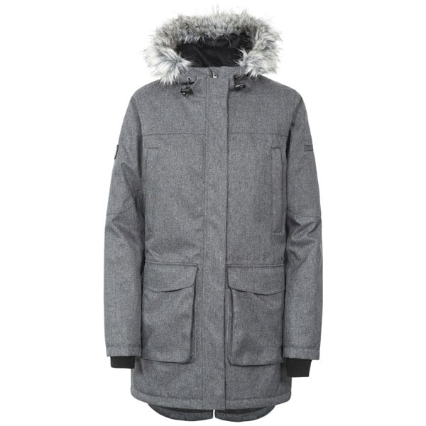 Trespass Women's Thundery Waterproof Jacket - Black/Silver Grey