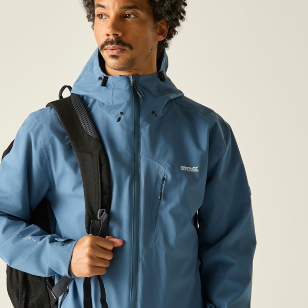 Regatta Mens Oklarna Waterproof Jacket - China Blue
