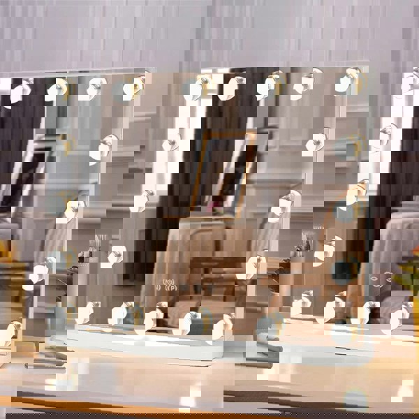 50cm W Rectangle Hollywood LED Lighted Cosmetic Mirror LED Make Up Mirrors Living and Home