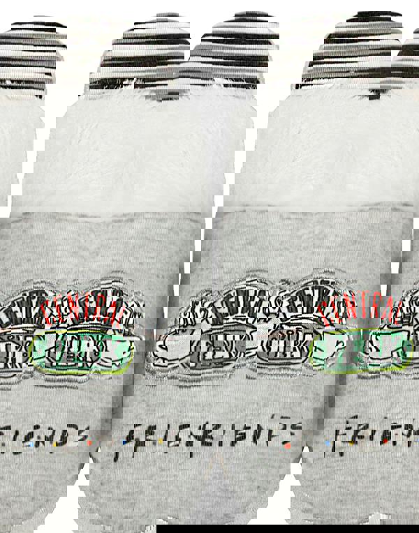 Friends Girls Grey Central Perk Graphic Mule Slippers