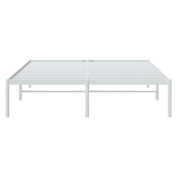 Berkfield Metal Bed Frame White 140x190 cm