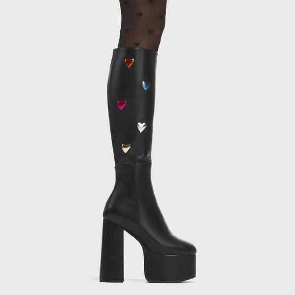 Lamoda Intimate Black Multi Flats Shoes Comfortable Stylish Women Footwear