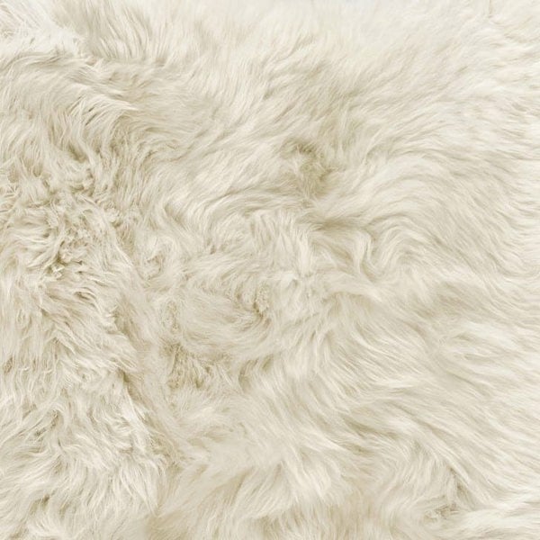 Hide Rugs British Sheepskin Rug Natural - Straight Edge