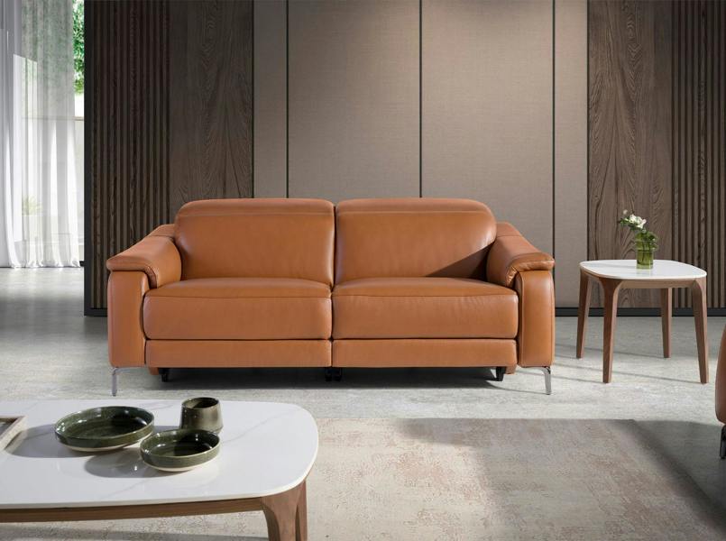 Angel Cerdá Relax sofa in brown leather 6180/6181