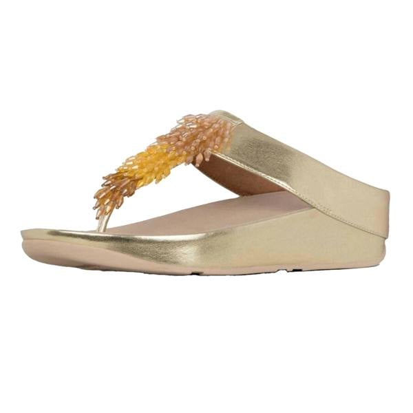 Fit Flop Womens/Ladies Rumba Ombre Toe Post Sandals - Golden - 