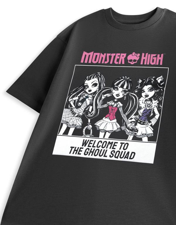 Monster High Unisex Grey Ghoul Squad Short Sleeved T-Shirt