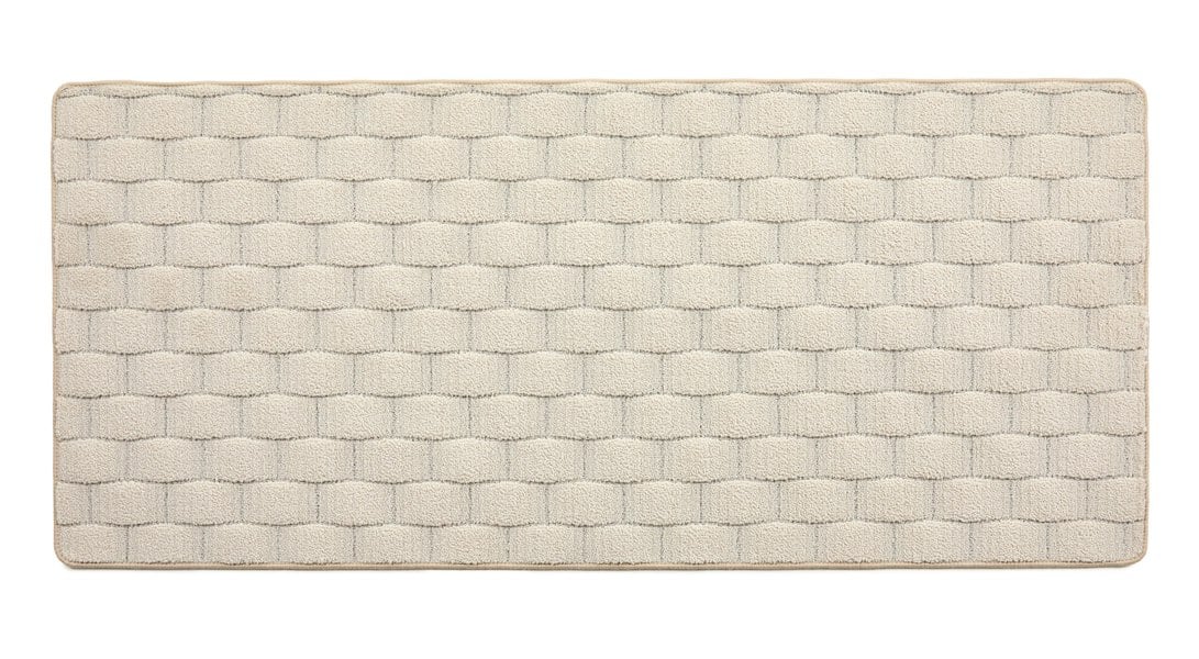 My Mat Sculptured Washable Basket Weave Ivory
