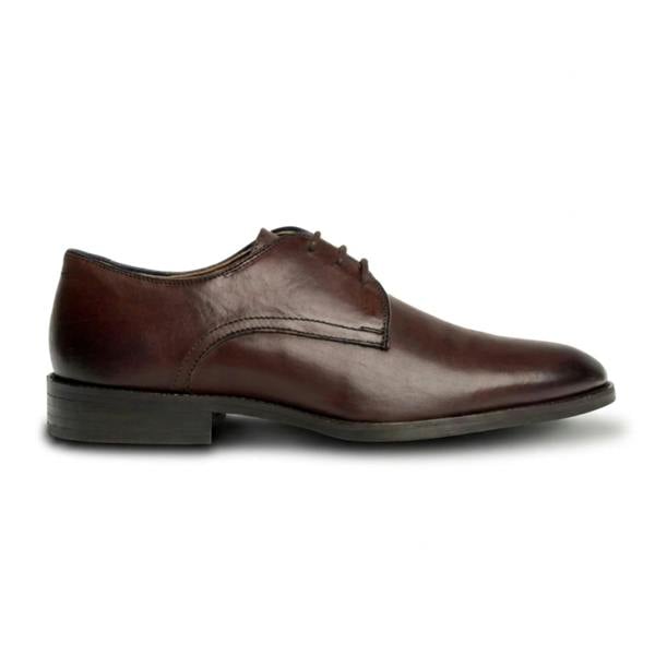 House Of Cavani Taylor - Men's Chocolate Brown Leather Classic Derby Shoes