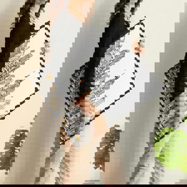 Wall Decor For Hallway | Set of 2 Urban Skyscrapers Wall art Prints