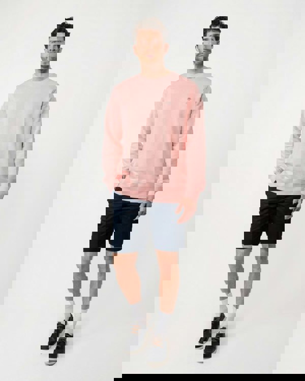 GANT Mens Regular Fit Shield Logo Crew Neck Sweatshirt - 671 Bubblegum Pink - CHO - Designer Mens Sweatshirts