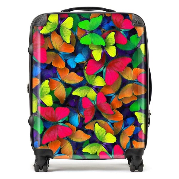 Warren Reed Rainbow Butterflies Suitcase