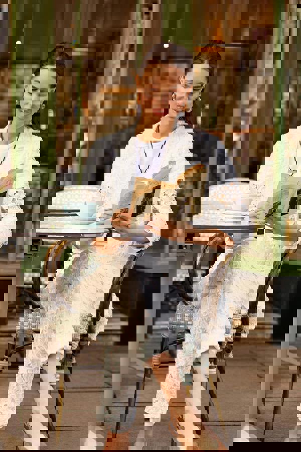 GWD Paola White Lace Trousers