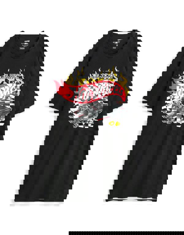 Hot Wheels Mens Black The Original Short Sleeve Long Leg Pyjama Set