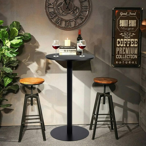 Industrial Style Round Table Base Single Pedestal Table Leg Black Living and Home