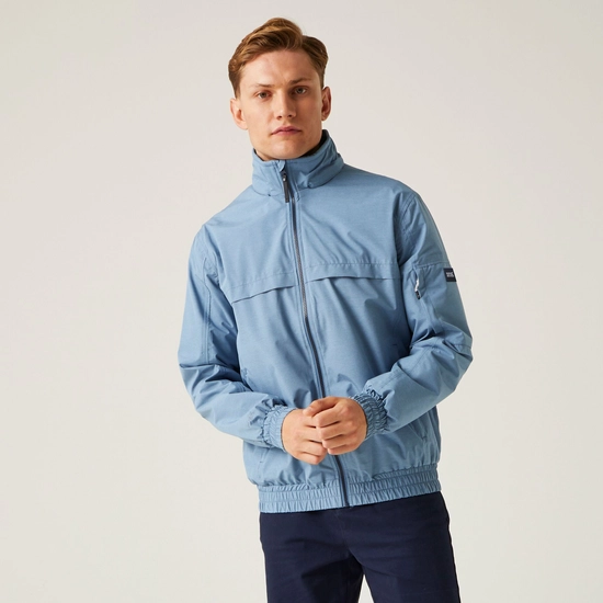 Regatta Mens Shorebay II Waterproof Jacket - Coronet Blue Stripe