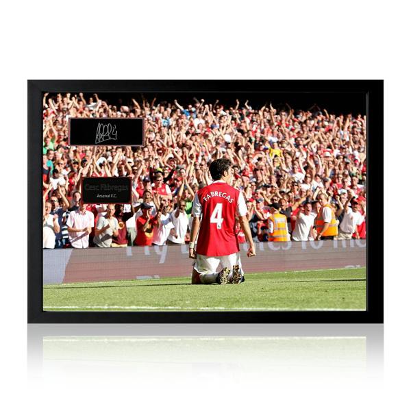 Cesc Fàbregas Signed Arsenal Plaque Iconic Frame