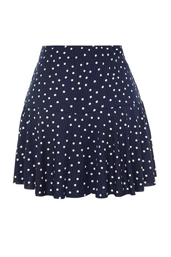 WOVCOR High Waist Mini Knitted Short Skirt