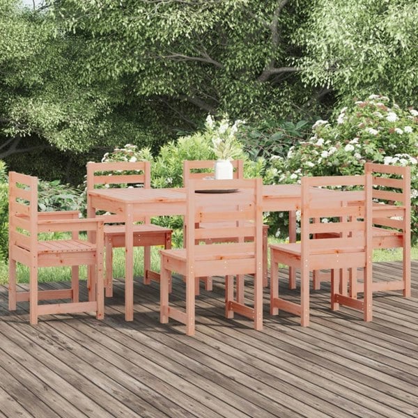 Berkfield 7 Piece Garden Dining Set Solid Wood Douglas