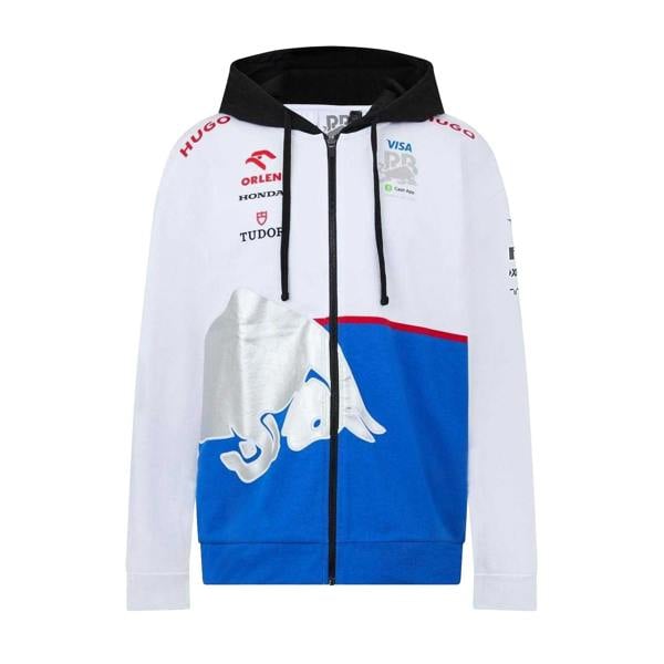 Hugo Unisex Adult Racing Bulls Regular Full Zip Hoodie - White - 