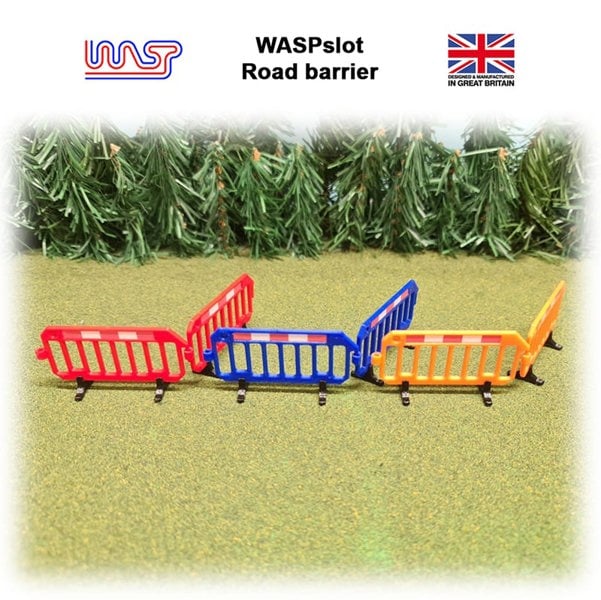 MCSlots Slot Car Trackside Scenery Blue Road Barriers x 8 1:32 Scale WASP