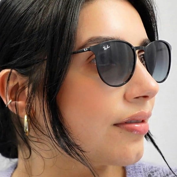 Ray-Ban Sunglasses Erika Metal 3539 002/8G Black Grey Gradient