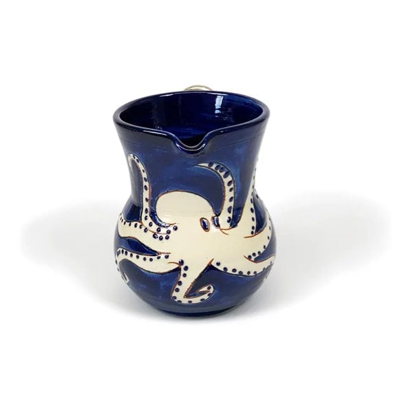 Verano Spanish Ceramics Signature - Blue & White Octopus - Small Jug