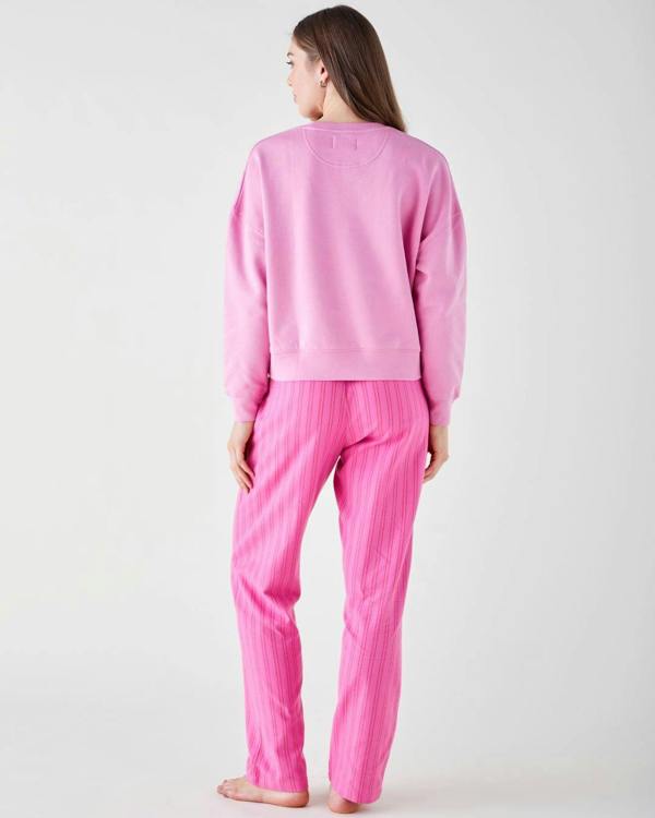 British Boxers Women's Brushed Cotton Pyjama Trousers – Westwood Raspberry Stripe