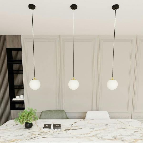 Emibig ROYAL  Pendant lamp 1 x E14  Black, gold with White Shade