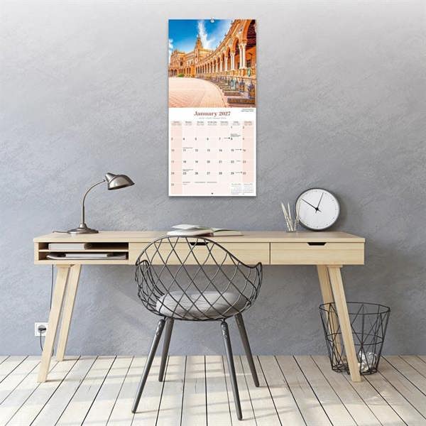 Spain Calendar 2027, Wall Calendars, Month To View, Travel, Gift