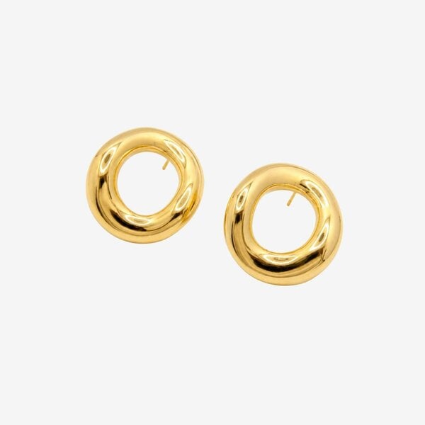 Uchi & Soto Enso Gold Open Circle Oversized Stud Earrings