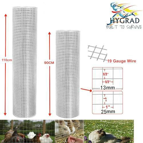 HYGRAD BUILT TO SURVIVE Galvanised Welded Wire Mesh Fencing – 6 Sizes | HYGRAD®