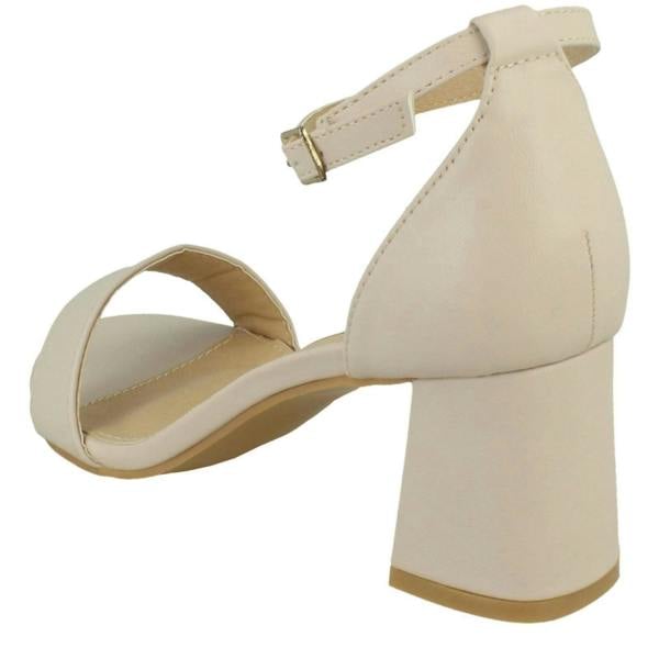 Spot On Ladies Spot On Mid Block Heel Sandals F12012