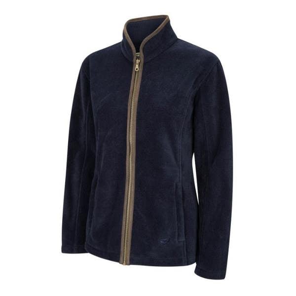 Navy Hoggs of Fife Stenton Ladies Fleece Jacket great for wearing when walking the dog