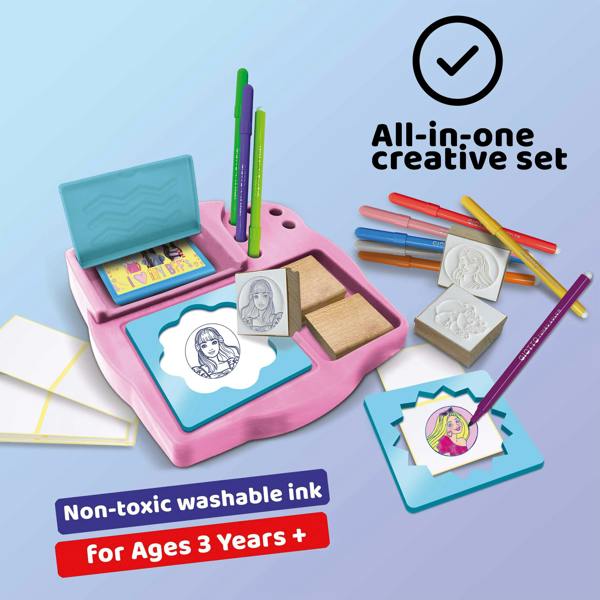Multiprint Barbie Sticker Machine by Multiprint – Kids Craft & Stationery Set