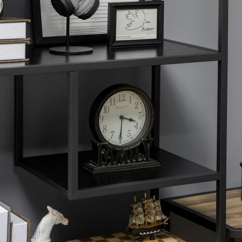 Wyld Haus Eldora Metal Black 7 Tier Industrial Display Bookcase
