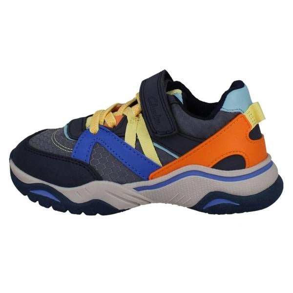 Clarks Kids Clarks Casual Colourblock Trainers Feather Pace