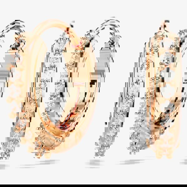 Swarovski Matrix Rose Gold Tone Plated Mini Hoop Earrings 5690669