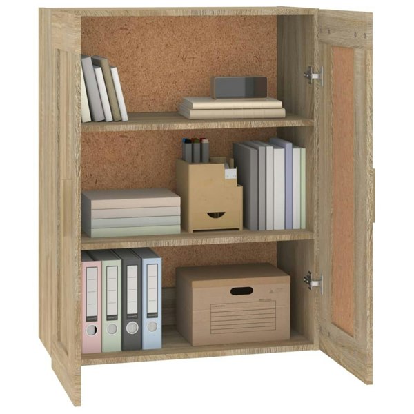 Berkfield Wall Cabinet Sonoma Oak 69.5x32.5x90 cm Engineered Wood