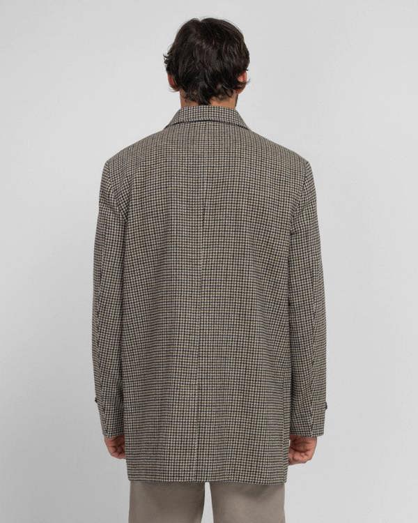 Steel & Jelly Marton - Wool Blend Houndstooth Car Coat