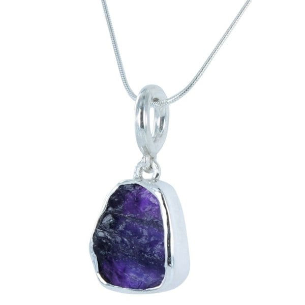 Rough Stone Sterling Silver Necklace - Reeves & Reeves