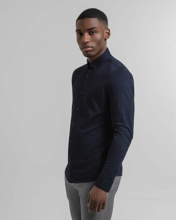 Steel & Jelly Pique Jersey Long Sleeve Shirt