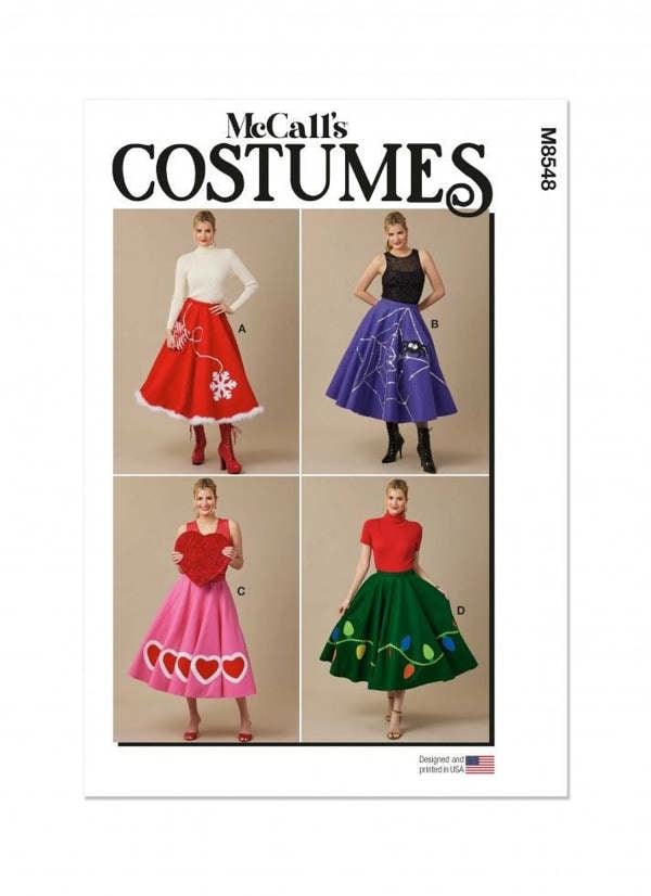 McCalls 8548 Paper Sewing Pattern – Women's Skirt, Size XS-XXL, Easy
