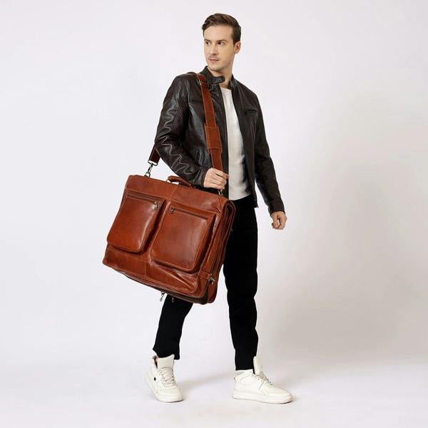 Leather Suit Carrier 829BRN – 4